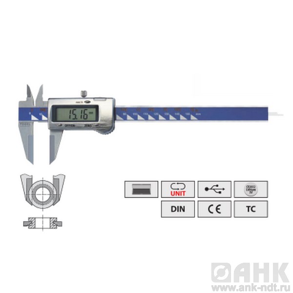 Штангенциркуль Vogel цифровой с узкими губками