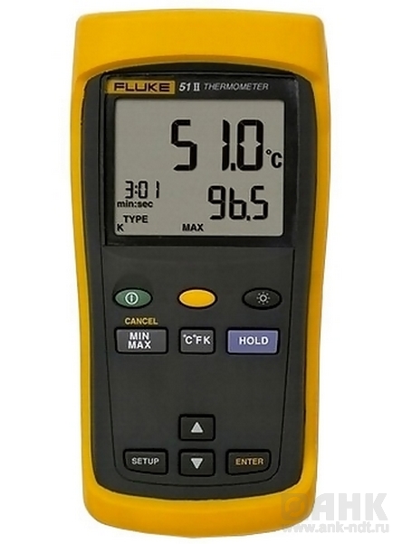 Fluke 51 II — одноканальный цифровой термометр